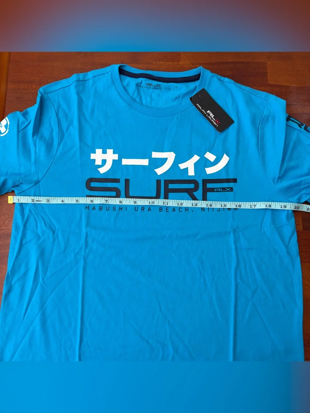 NEW RLX Ralph Lauren Blue Short Sleeve Surf Graphic T-shirt - NWT